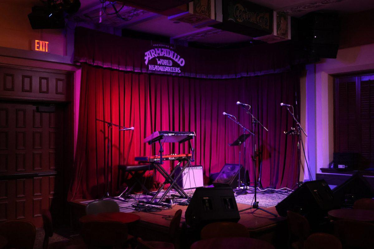 The Cactus Cafe stage Feb. 14. The Cafe is hosting a series of shows for the 45th anniversary. Max Kinser/TSTV News